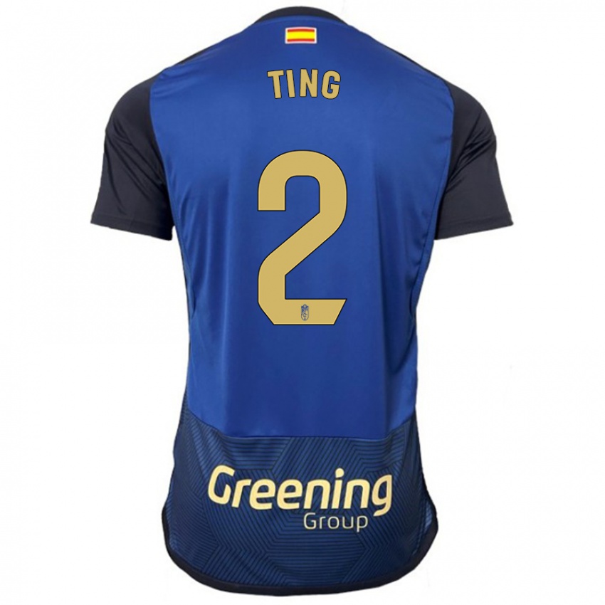 Mænd Xie Ting #2 Flåde Udebane Spillertrøjer 2023/24 Trøje T-Shirt