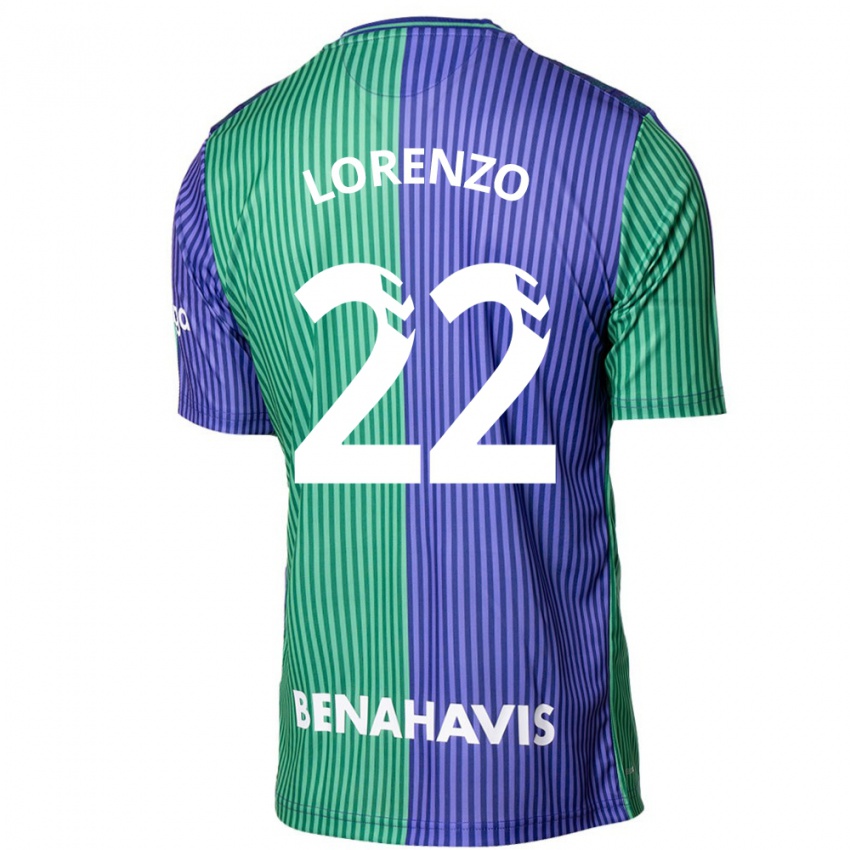 Mænd Dani Lorenzo #22 Grøn Blå Udebane Spillertrøjer 2023/24 Trøje T-Shirt