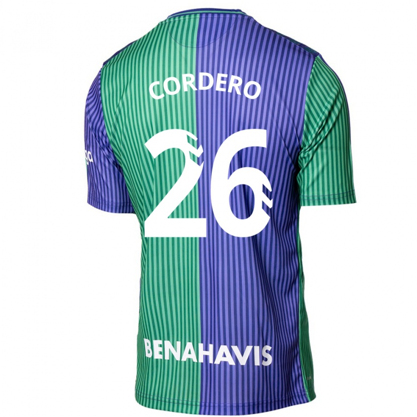 Mænd Antonio Cordero #26 Grøn Blå Udebane Spillertrøjer 2023/24 Trøje T-Shirt