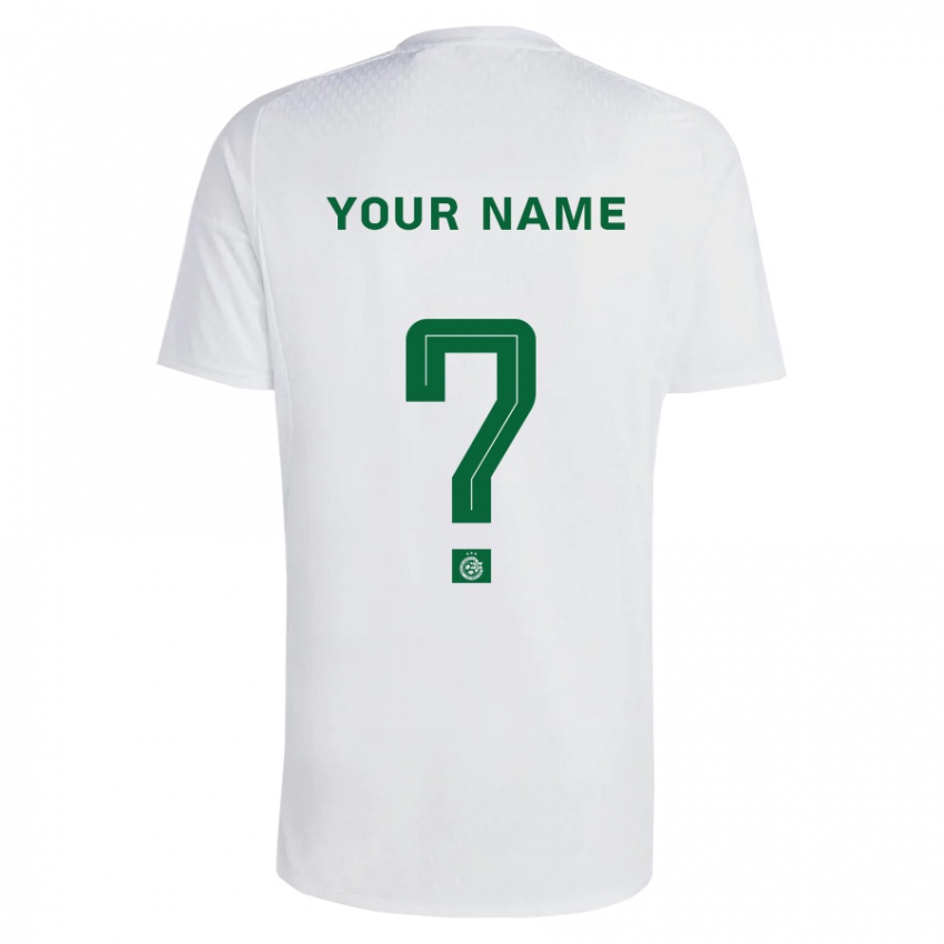 Mænd Dit Navn #0 Grøn Blå Udebane Spillertrøjer 2023/24 Trøje T-Shirt