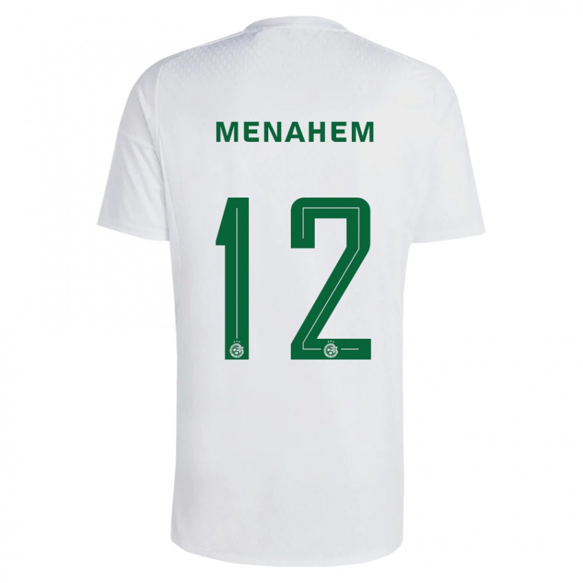Mænd Sun Menahem #12 Grøn Blå Udebane Spillertrøjer 2023/24 Trøje T-Shirt