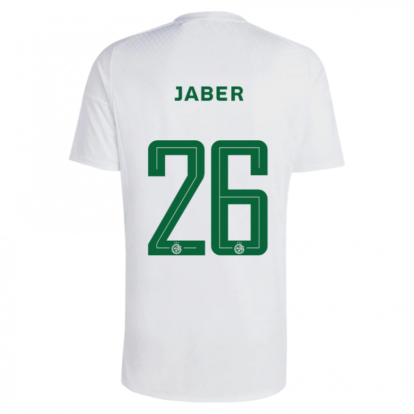 Mænd Mahmoud Jaber #26 Grøn Blå Udebane Spillertrøjer 2023/24 Trøje T-Shirt