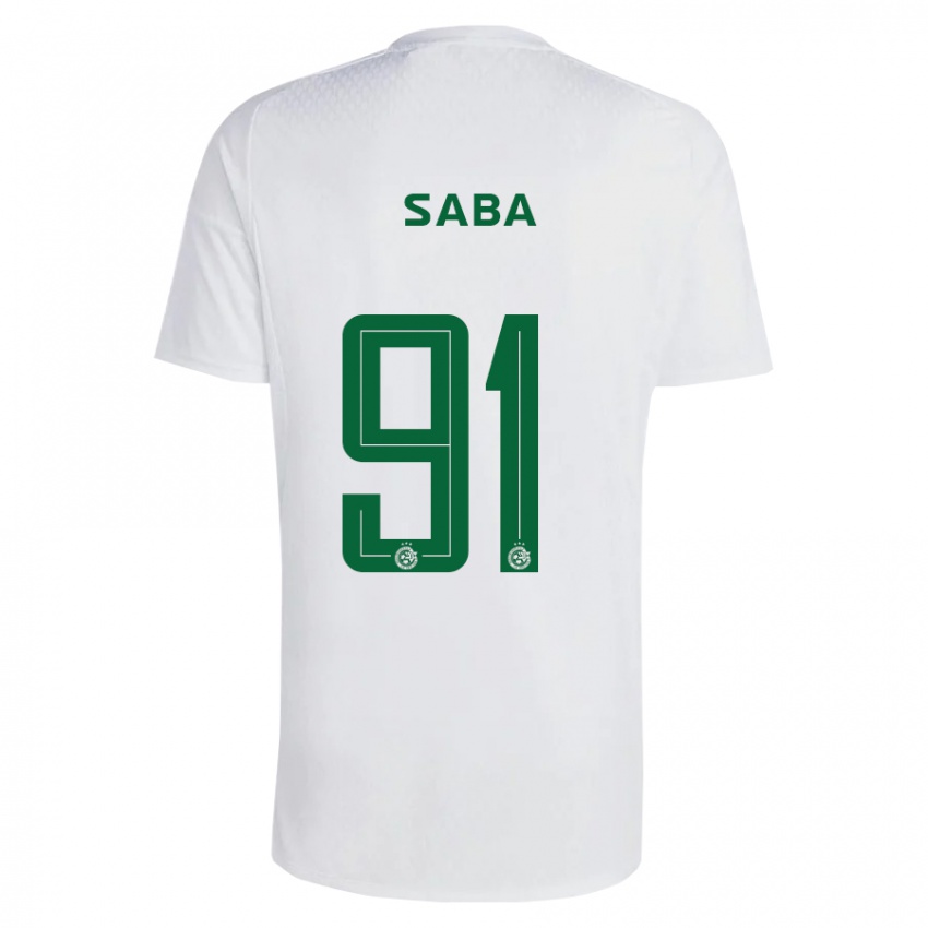 Mænd Dia Saba #91 Grøn Blå Udebane Spillertrøjer 2023/24 Trøje T-Shirt