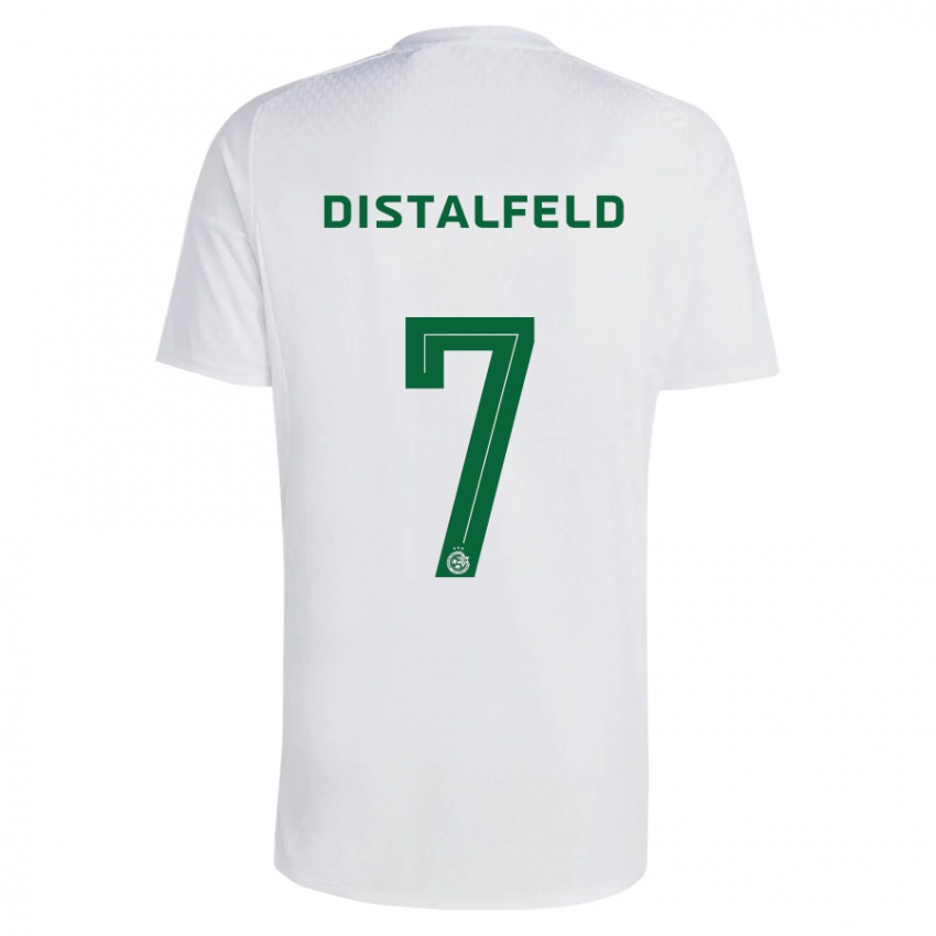 Mænd Yanai Distalfeld #7 Grøn Blå Udebane Spillertrøjer 2023/24 Trøje T-Shirt
