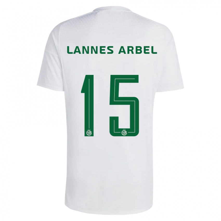 Mænd Tomer Lannes Arbel #15 Grøn Blå Udebane Spillertrøjer 2023/24 Trøje T-Shirt