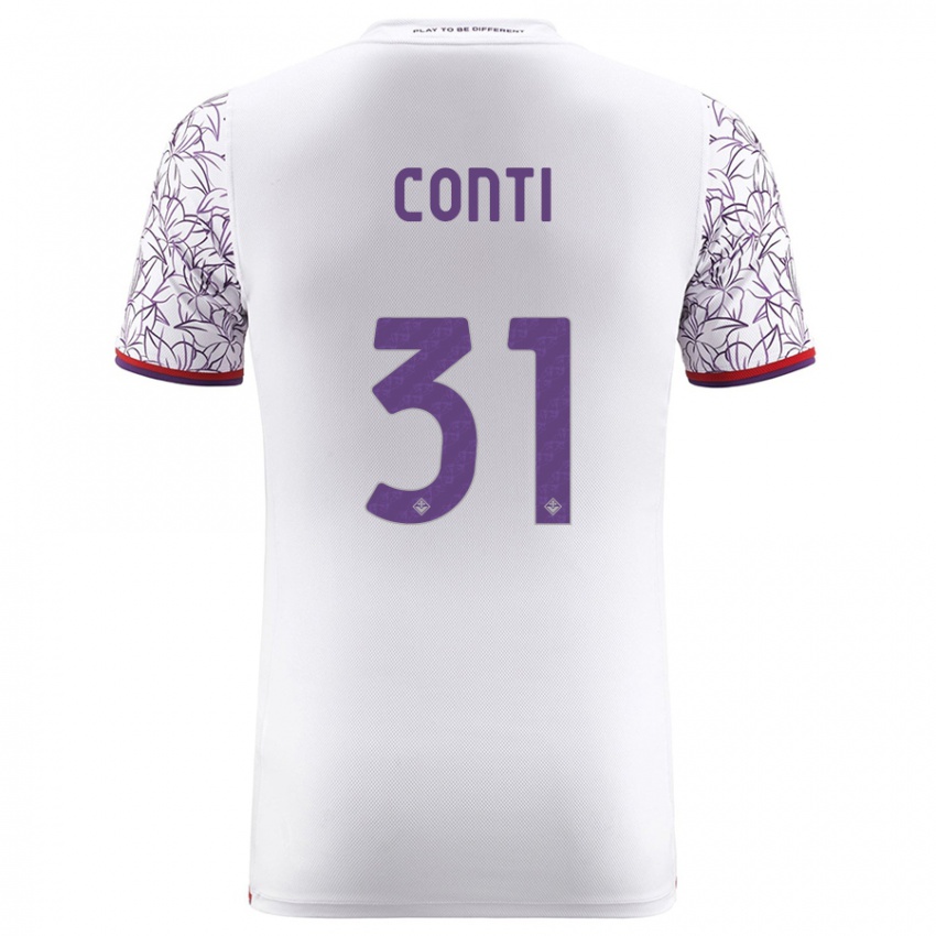 Mænd Gabriele Conti #31 Hvid Udebane Spillertrøjer 2023/24 Trøje T-Shirt