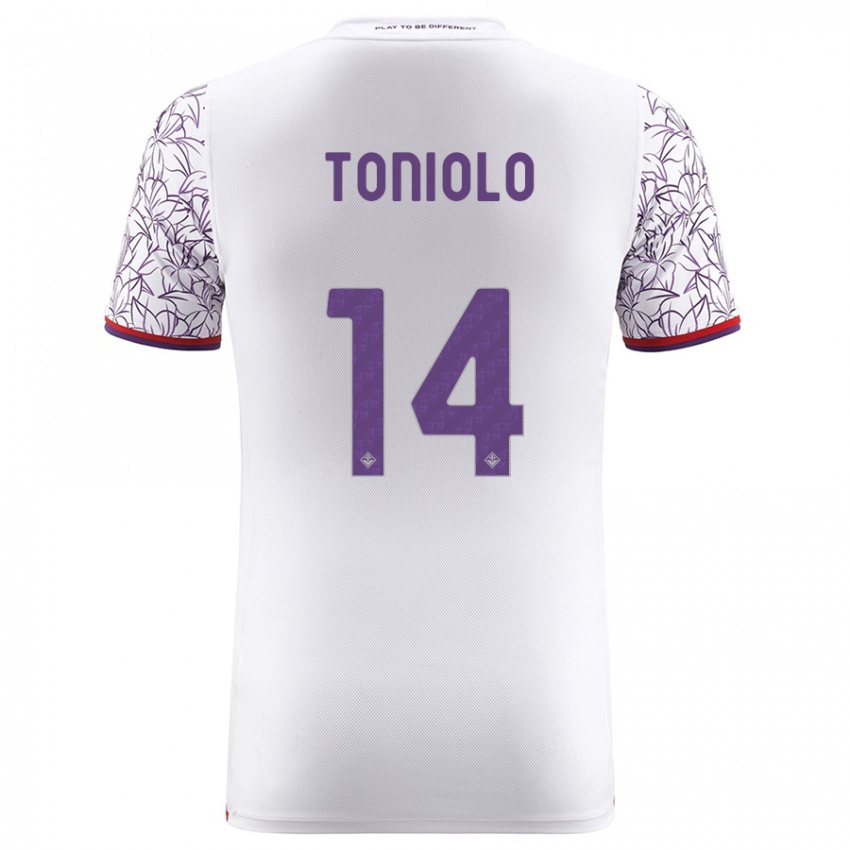 Mænd Martina Toniolo #14 Hvid Udebane Spillertrøjer 2023/24 Trøje T-Shirt