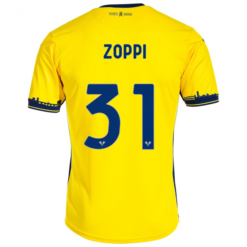 Mænd Sofia Zoppi #31 Gul Udebane Spillertrøjer 2023/24 Trøje T-Shirt