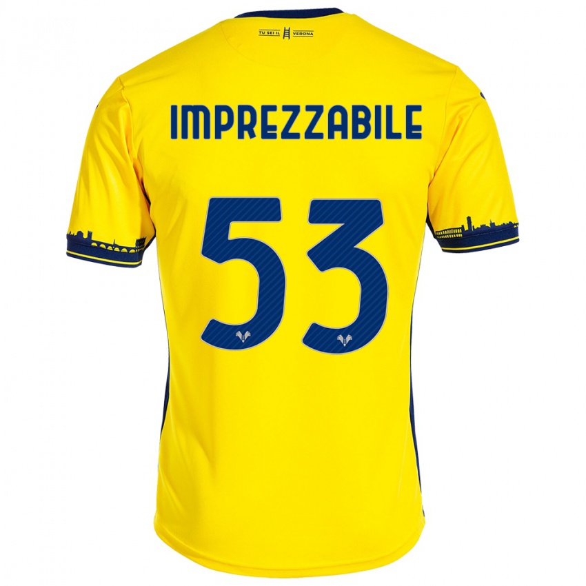 Mænd Francesca Imprezzabile #53 Gul Udebane Spillertrøjer 2023/24 Trøje T-Shirt