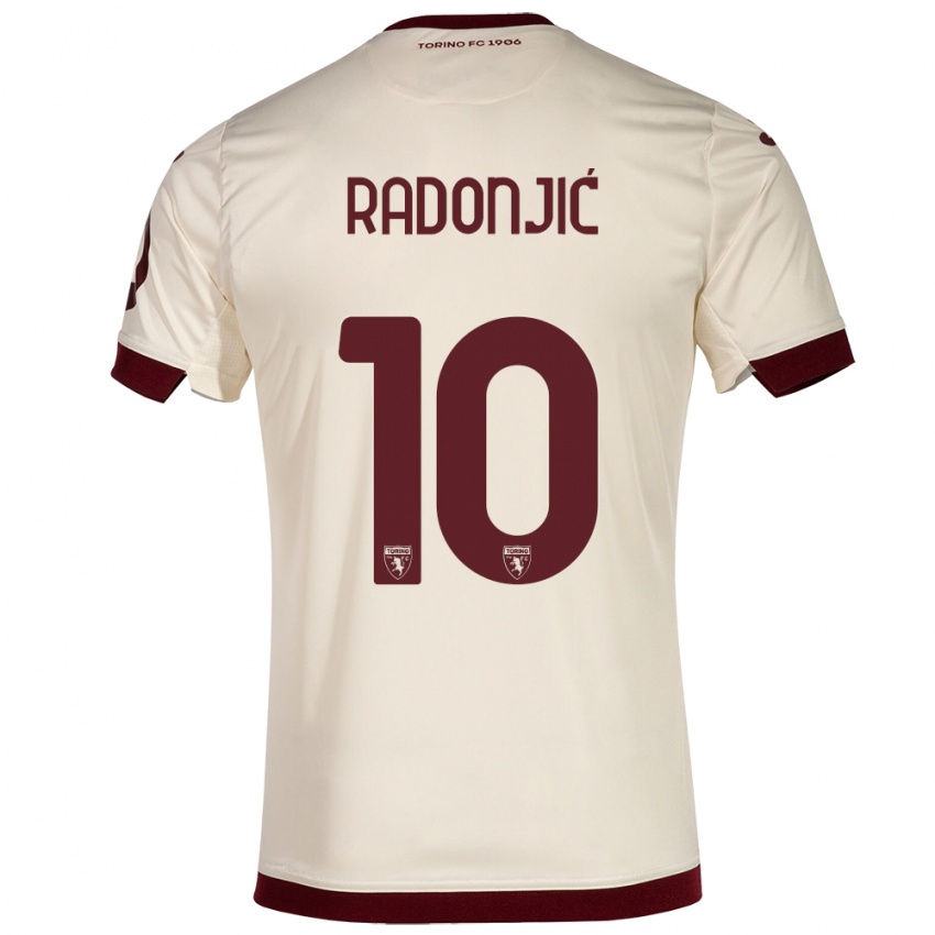 Mænd Nemanja Radonjic #10 Champagne Udebane Spillertrøjer 2023/24 Trøje T-Shirt