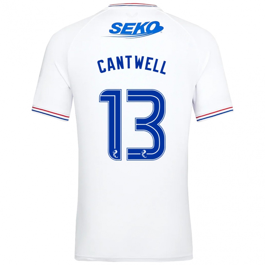Mænd Todd Cantwell #13 Hvid Udebane Spillertrøjer 2023/24 Trøje T-Shirt