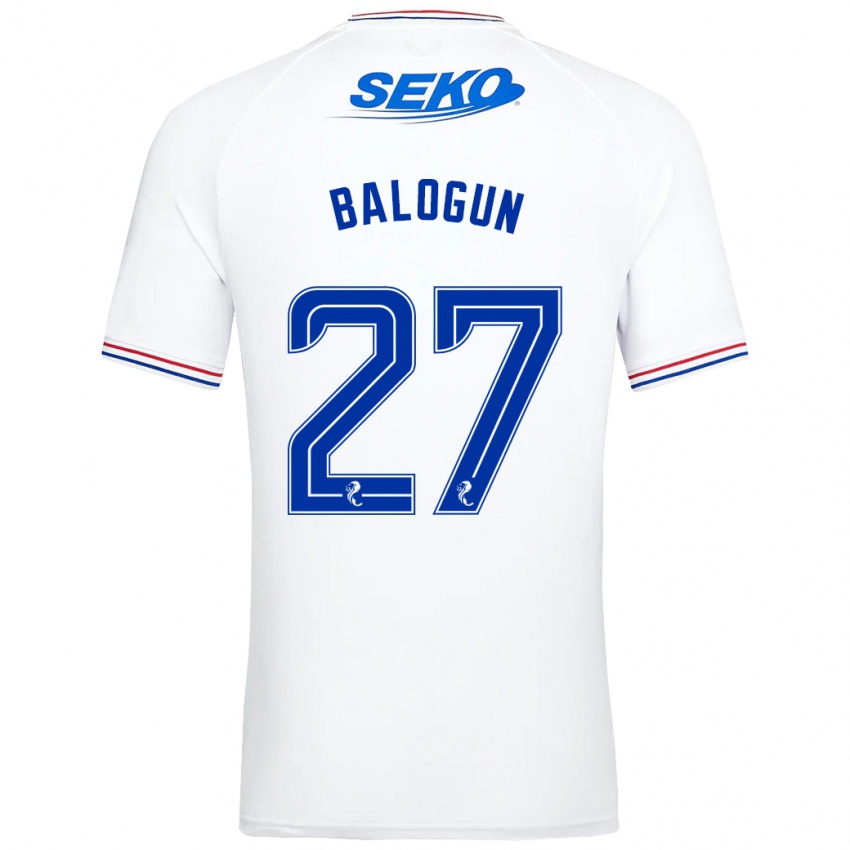 Mænd Leon Balogun #27 Hvid Udebane Spillertrøjer 2023/24 Trøje T-Shirt