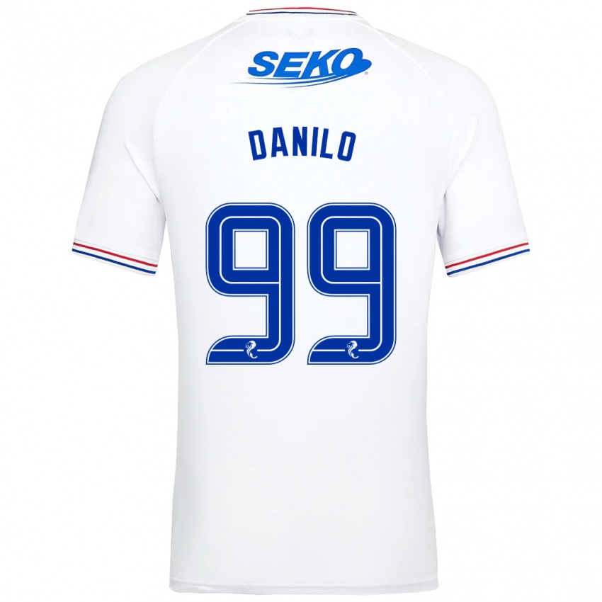 Mænd Danilo #99 Hvid Udebane Spillertrøjer 2023/24 Trøje T-Shirt