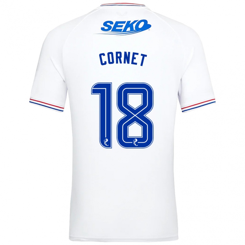 Mænd Chelsea Cornet #18 Hvid Udebane Spillertrøjer 2023/24 Trøje T-Shirt