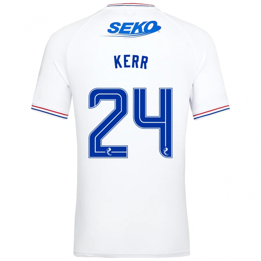 Mænd Samantha Mary Kerr #24 Hvid Udebane Spillertrøjer 2023/24 Trøje T-Shirt
