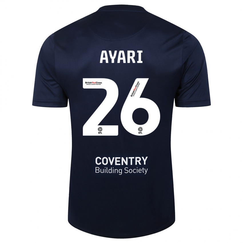 Mænd Yasin Ayari #26 Rød Flåde Udebane Spillertrøjer 2023/24 Trøje T-Shirt