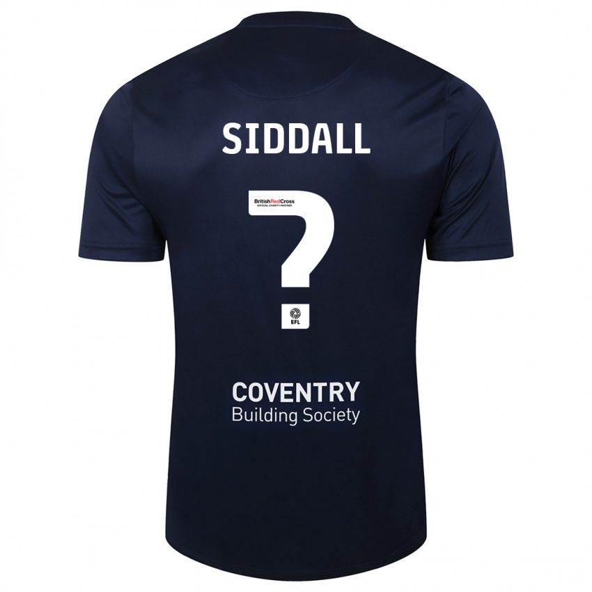 Mænd Rylie Siddall #0 Rød Flåde Udebane Spillertrøjer 2023/24 Trøje T-Shirt