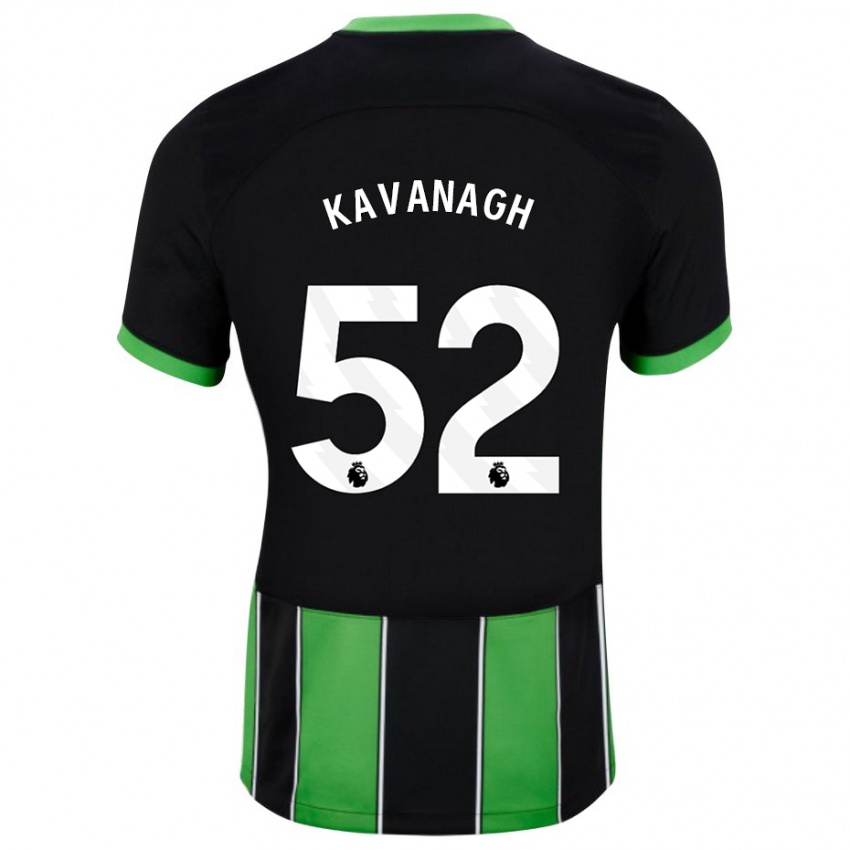 Mænd Leigh Kavanagh #52 Sort Grøn Udebane Spillertrøjer 2023/24 Trøje T-Shirt