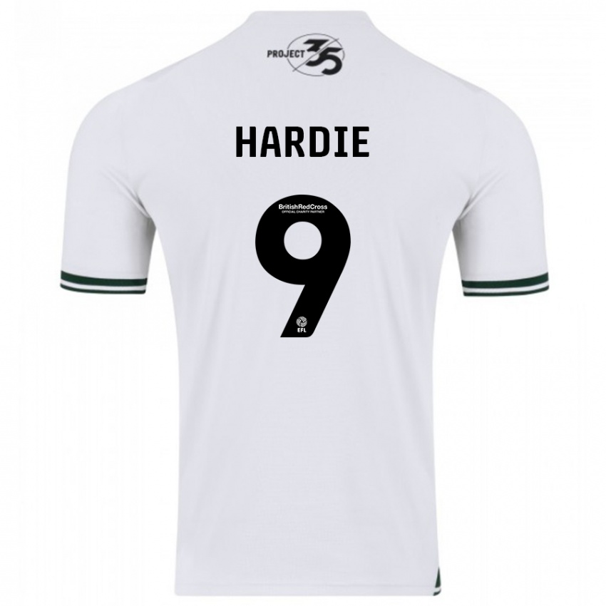 Mænd Ryan Hardie #9 Hvid Udebane Spillertrøjer 2023/24 Trøje T-Shirt