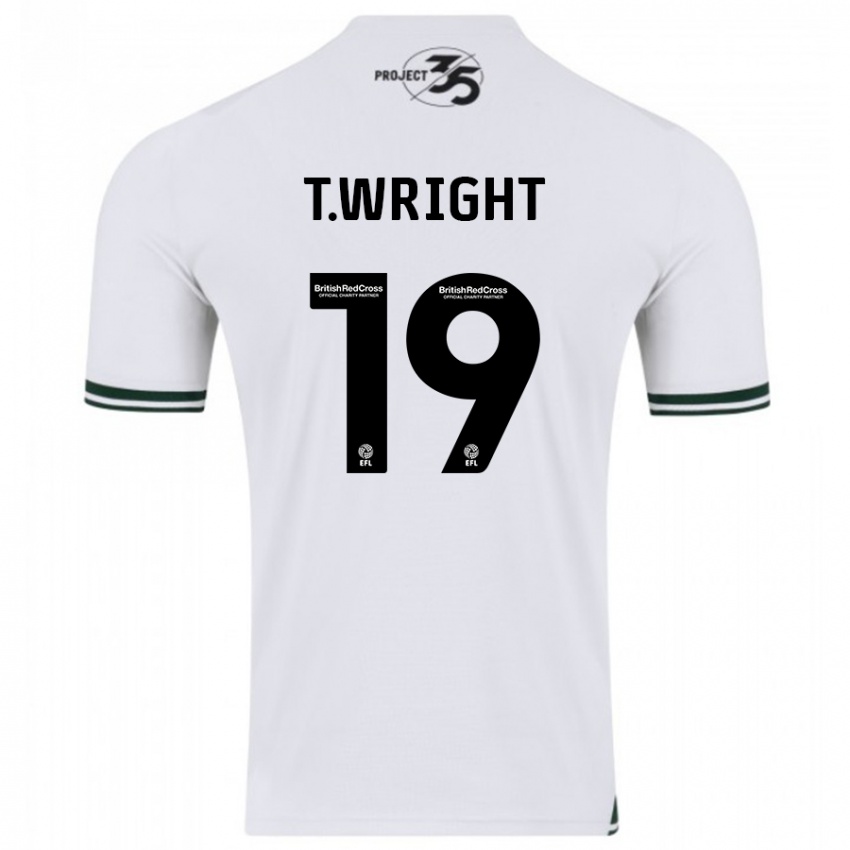 Mænd Tyreik Wright #19 Hvid Udebane Spillertrøjer 2023/24 Trøje T-Shirt