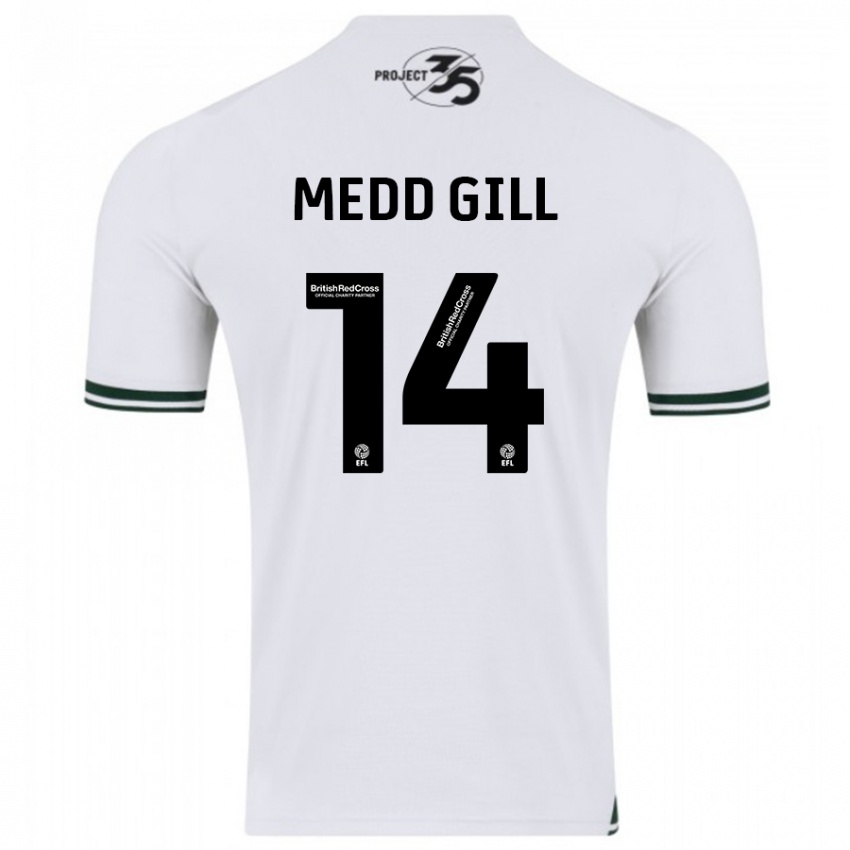 Mænd Tamsin Medd-Gill #14 Hvid Udebane Spillertrøjer 2023/24 Trøje T-Shirt