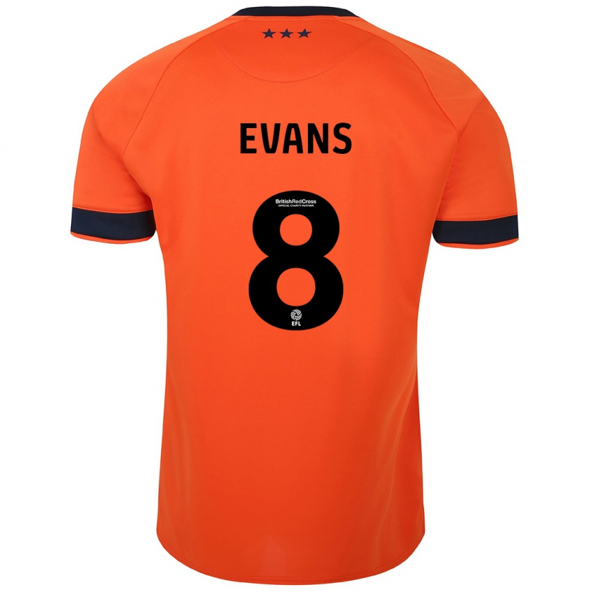 Mænd Lee Evans #8 Appelsin Udebane Spillertrøjer 2023/24 Trøje T-Shirt