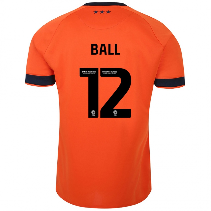 Mænd Dominic Ball #12 Appelsin Udebane Spillertrøjer 2023/24 Trøje T-Shirt