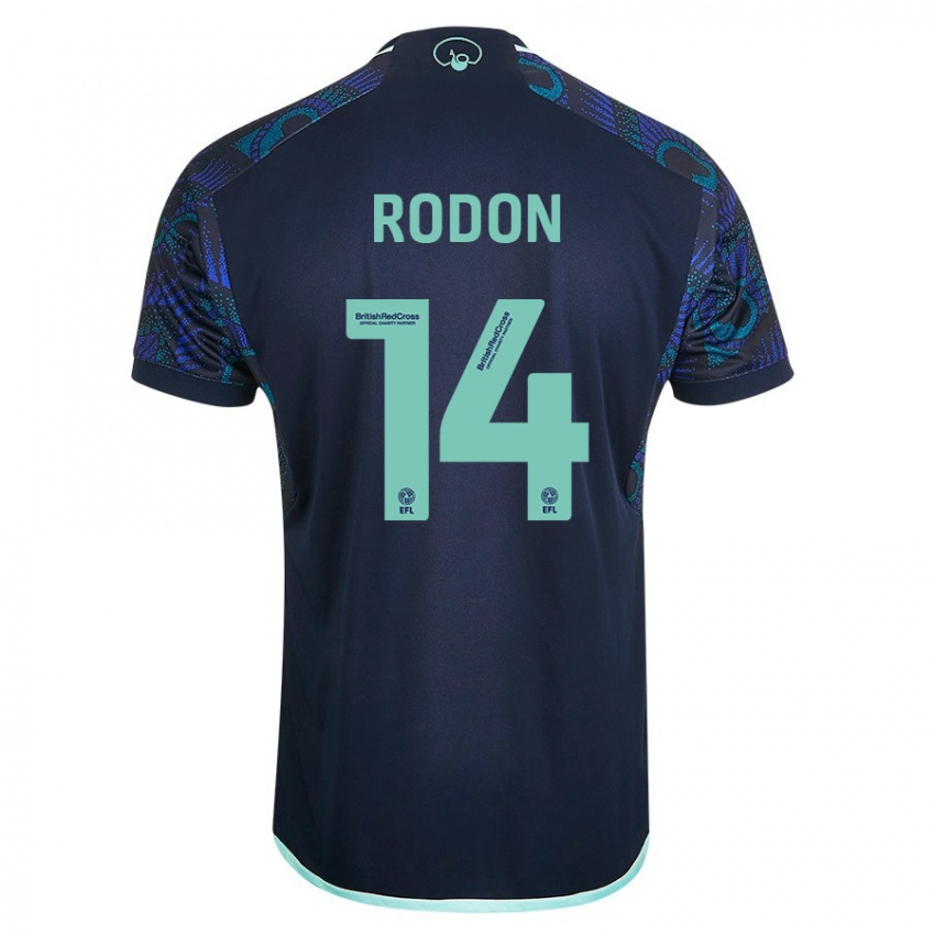 Mænd Joe Rodon #14 Blå Udebane Spillertrøjer 2023/24 Trøje T-Shirt