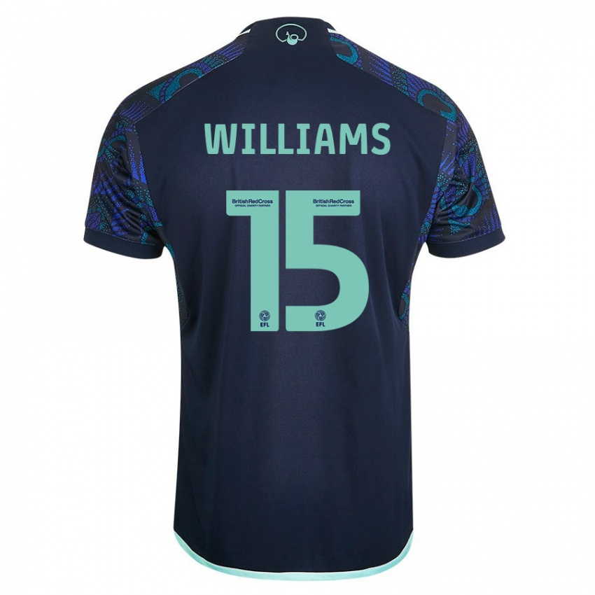 Mænd Paige Williams #15 Blå Udebane Spillertrøjer 2023/24 Trøje T-Shirt