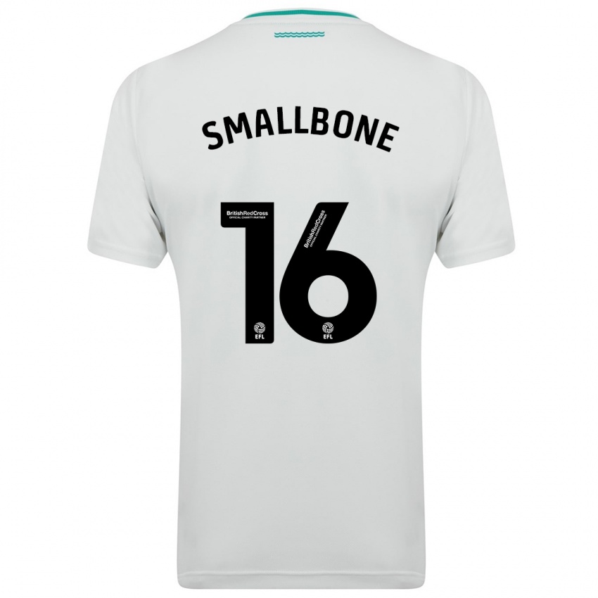 Mænd Will Smallbone #16 Hvid Udebane Spillertrøjer 2023/24 Trøje T-Shirt