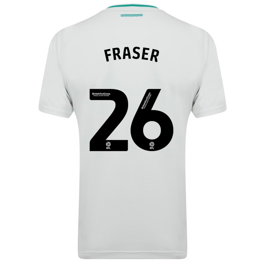 Mænd Ryan Fraser #26 Hvid Udebane Spillertrøjer 2023/24 Trøje T-Shirt