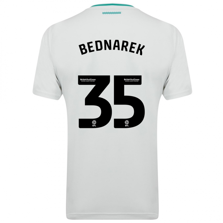Mænd Jan Bednarek #35 Hvid Udebane Spillertrøjer 2023/24 Trøje T-Shirt