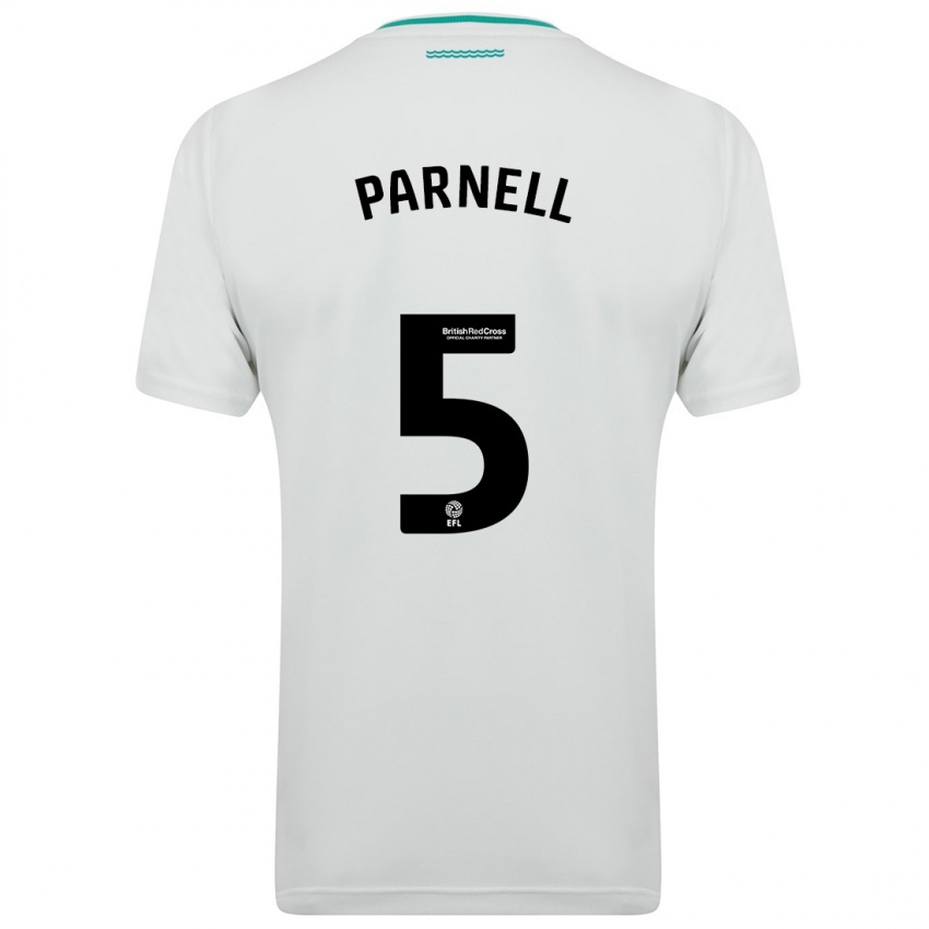 Mænd Rosanna Parnell #5 Hvid Udebane Spillertrøjer 2023/24 Trøje T-Shirt