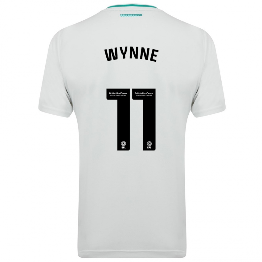 Mænd Megan Wynne #11 Hvid Udebane Spillertrøjer 2023/24 Trøje T-Shirt