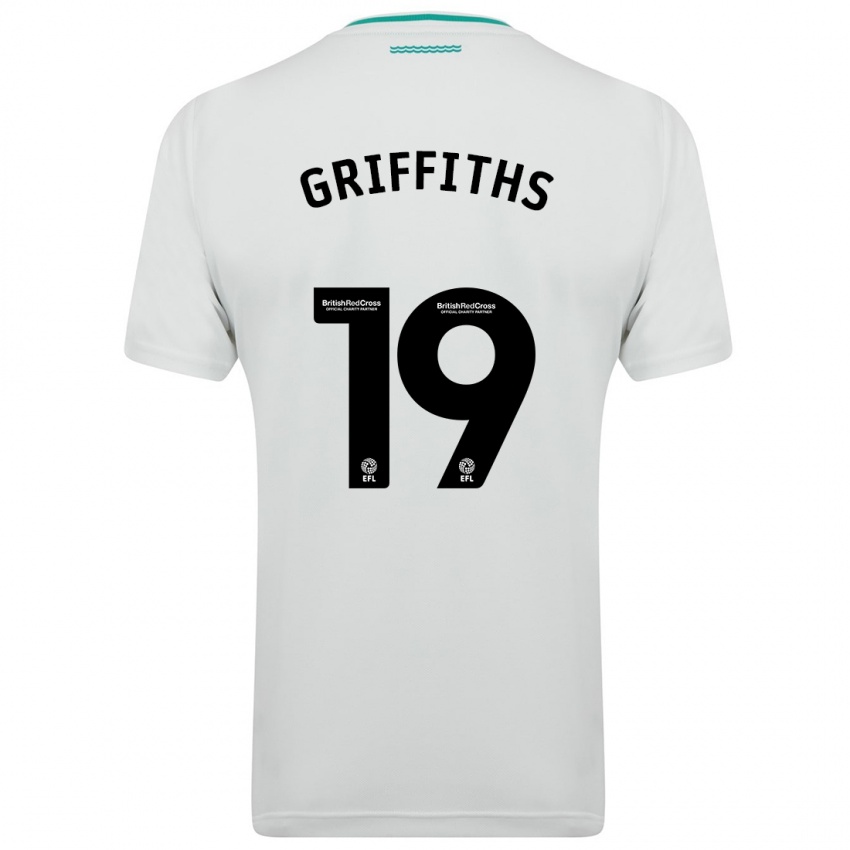 Mænd Alice Griffiths #19 Hvid Udebane Spillertrøjer 2023/24 Trøje T-Shirt