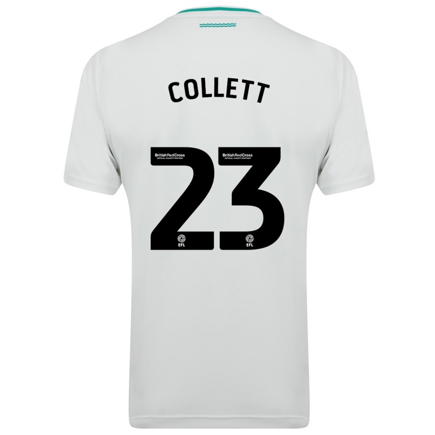 Mænd Megan Collett #23 Hvid Udebane Spillertrøjer 2023/24 Trøje T-Shirt