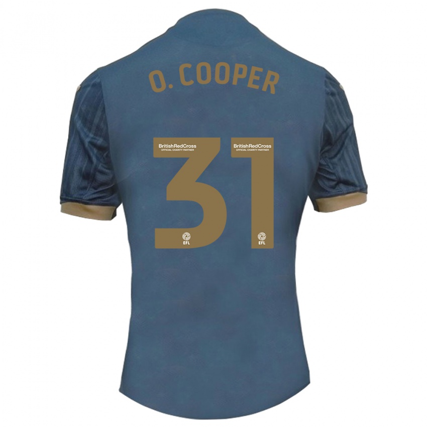 Mænd Oliver Cooper #31 Mørk Blågrøn Udebane Spillertrøjer 2023/24 Trøje T-Shirt