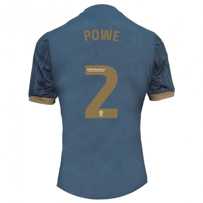 Mænd Alicia Powe #2 Mørk Blågrøn Udebane Spillertrøjer 2023/24 Trøje T-Shirt