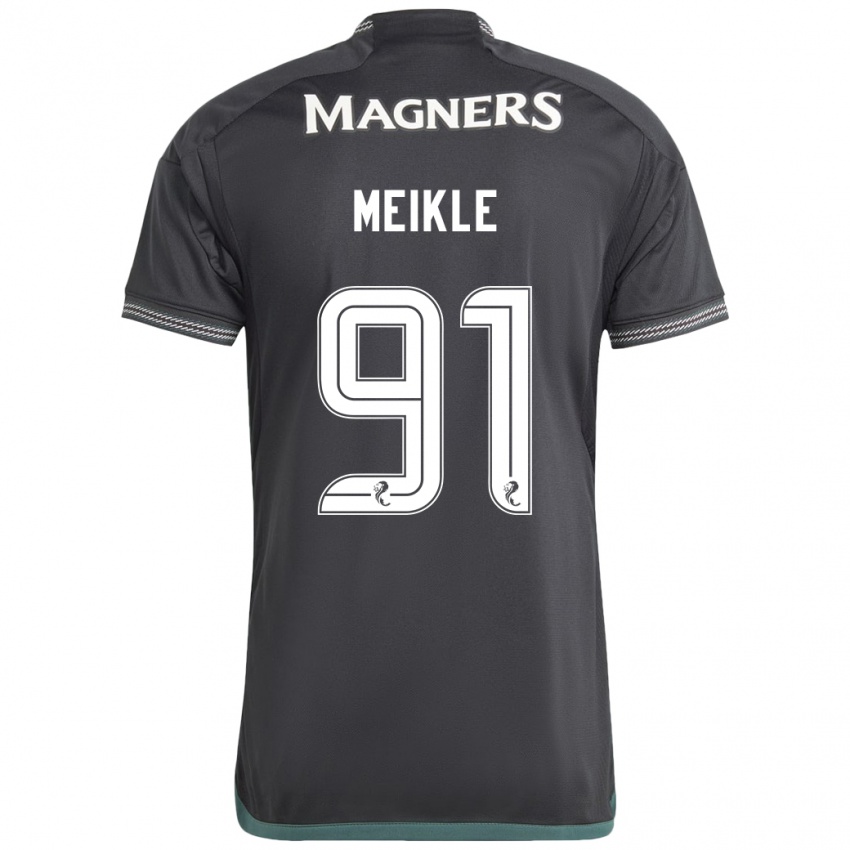 Mænd Jamie Meikle #91 Sort Udebane Spillertrøjer 2023/24 Trøje T-Shirt