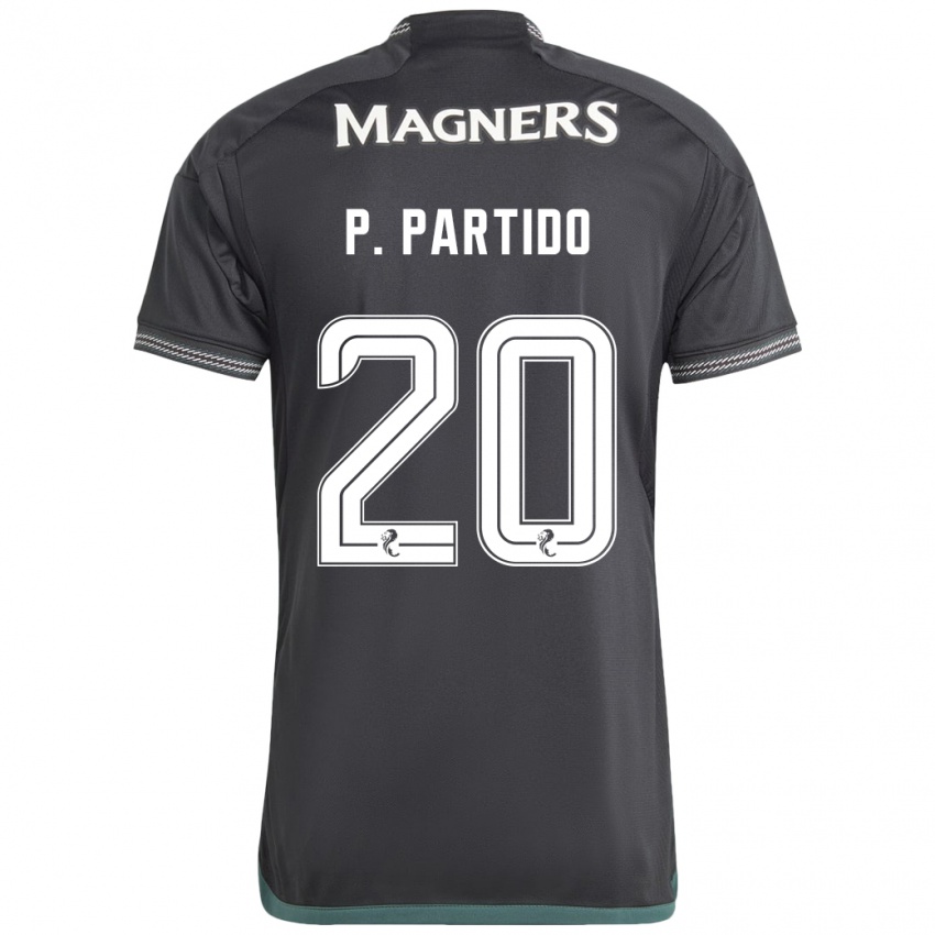 Mænd Paula Partido #20 Sort Udebane Spillertrøjer 2023/24 Trøje T-Shirt