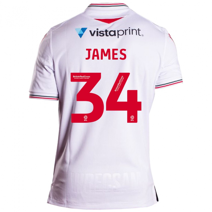 Mænd Aaron James #34 Hvid Udebane Spillertrøjer 2023/24 Trøje T-Shirt