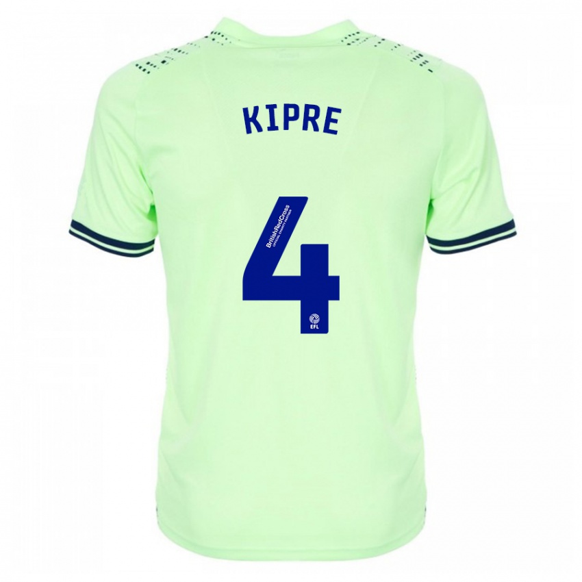 Mænd Cédric Kipré #4 Flåde Udebane Spillertrøjer 2023/24 Trøje T-Shirt