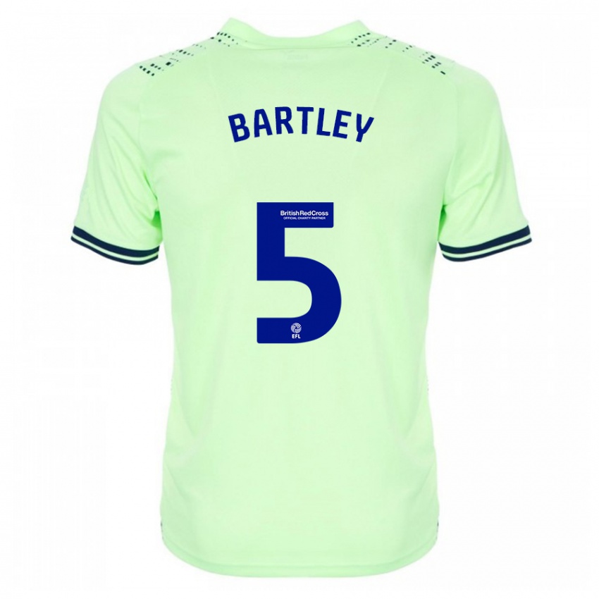 Mænd Kyle Bartley #5 Flåde Udebane Spillertrøjer 2023/24 Trøje T-Shirt