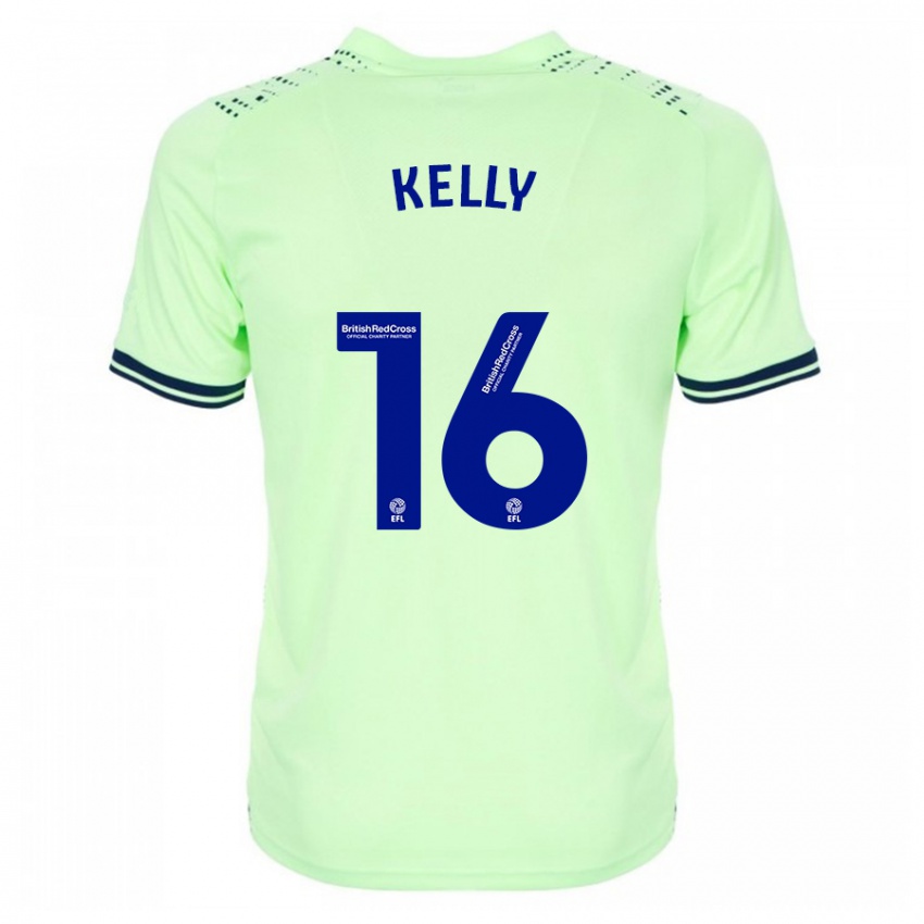 Mænd Martin Kelly #16 Flåde Udebane Spillertrøjer 2023/24 Trøje T-Shirt