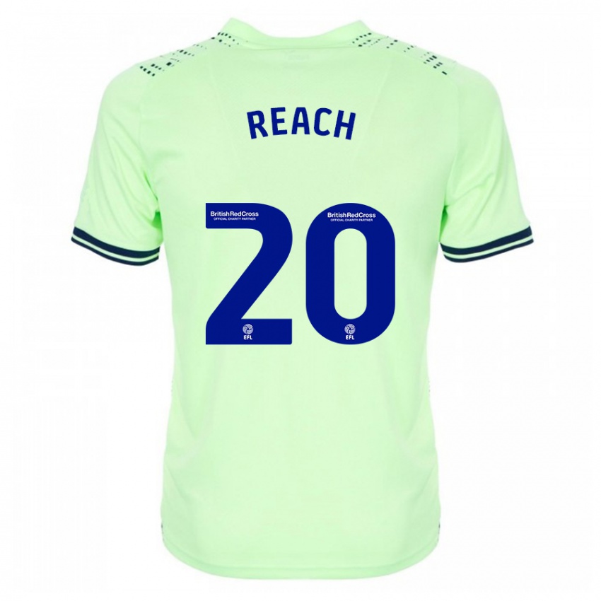 Mænd Adam Reach #20 Flåde Udebane Spillertrøjer 2023/24 Trøje T-Shirt