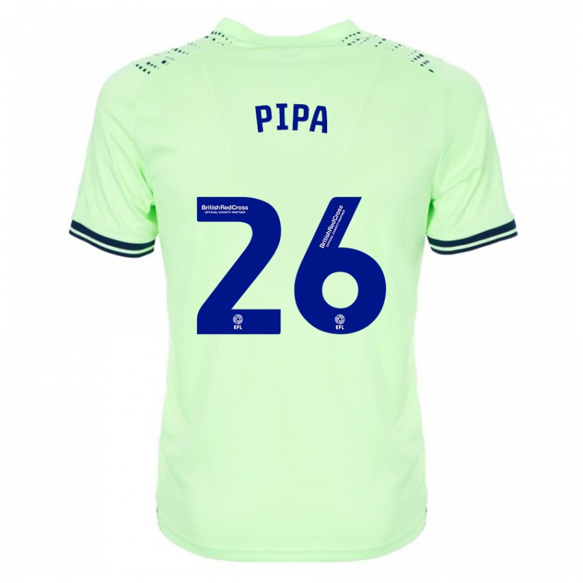 Mænd Pipa #26 Flåde Udebane Spillertrøjer 2023/24 Trøje T-Shirt