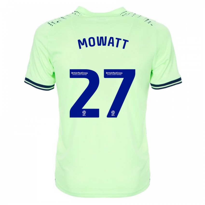 Mænd Alex Mowatt #27 Flåde Udebane Spillertrøjer 2023/24 Trøje T-Shirt