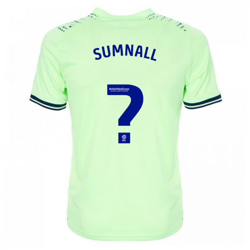 Mænd Jenson Sumnall #0 Flåde Udebane Spillertrøjer 2023/24 Trøje T-Shirt