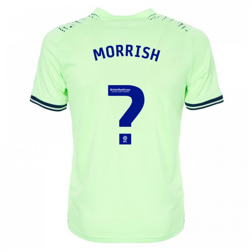 Mænd Rhys Morrish #0 Flåde Udebane Spillertrøjer 2023/24 Trøje T-Shirt