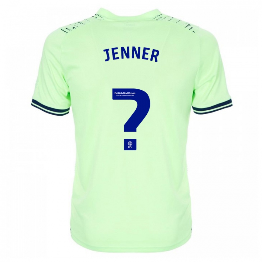 Mænd Max Jenner #0 Flåde Udebane Spillertrøjer 2023/24 Trøje T-Shirt